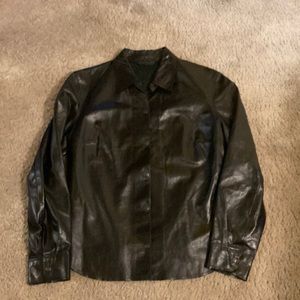 Black Leather Women’s / Junior’s size 9/10 Shirt by Express World Brand